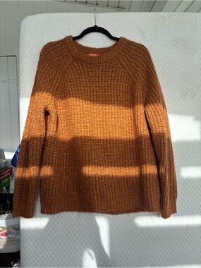 Joe Fresh Chunky Crewneck Sweater in Rust